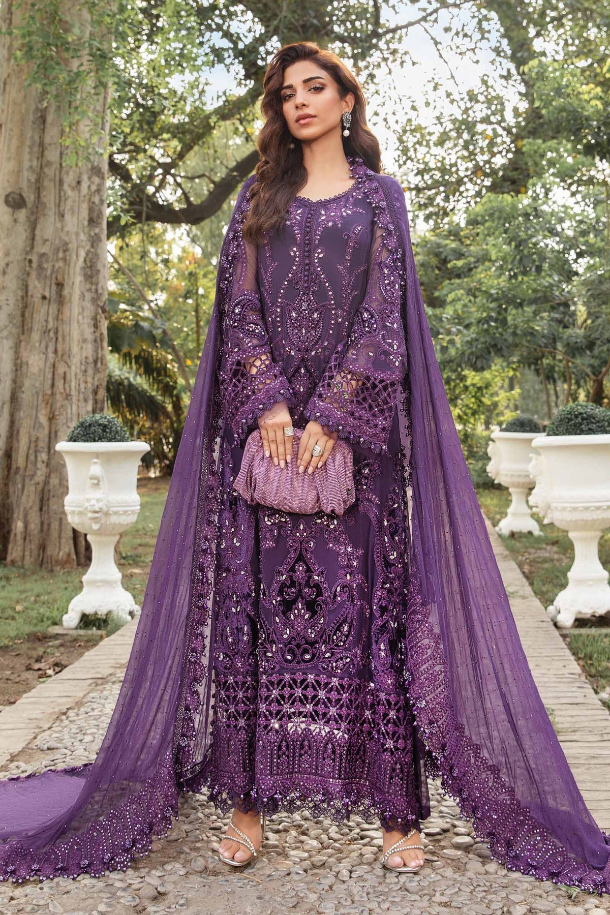 Unstitched Embroidered Chiffon Suit | MPC-24-102